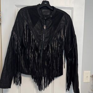 BLANK NYC Black Fringe Jacket